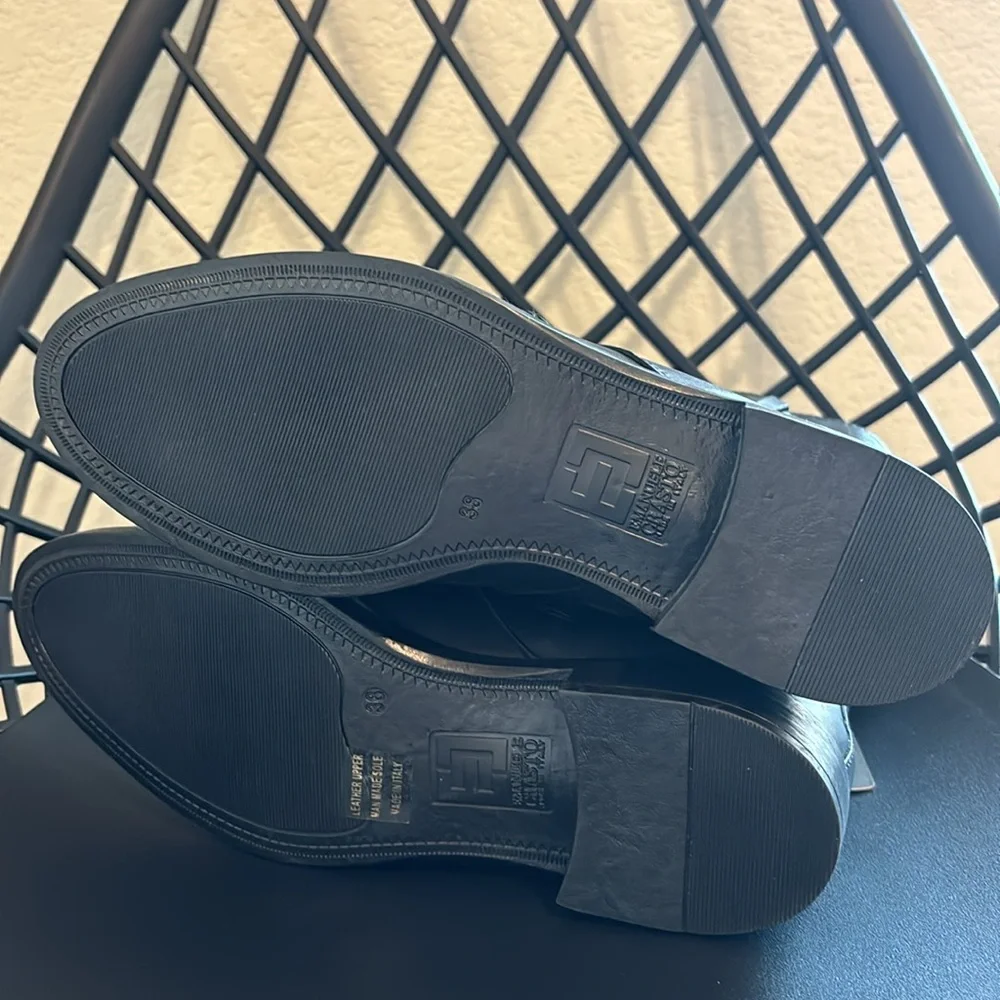 Emanuele Crasto Leather Boots Made in Italy in Black Sz 38 - Picture 8 of 15